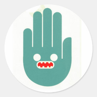 Retromonster Runder Aufkleber
