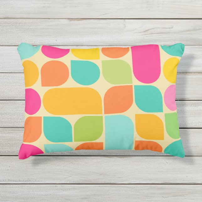 Retromuster Kissen Für Draußen (Vorderseite)