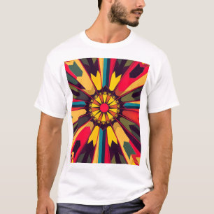 Retromuster platzt mit lebendigem T-Shirt