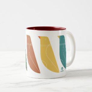 Retromuster Zweifarbige Tasse