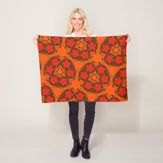 Retroorange 1970 fleecedecke (Beispiel)