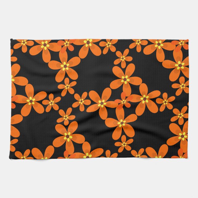 Retroorange 1970 geschirrtuch (Horizontal)