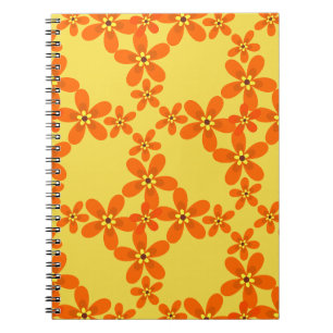 Retroorange 1970 notizblock
