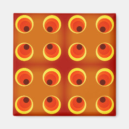 Retroorange, rot 1970 magnet