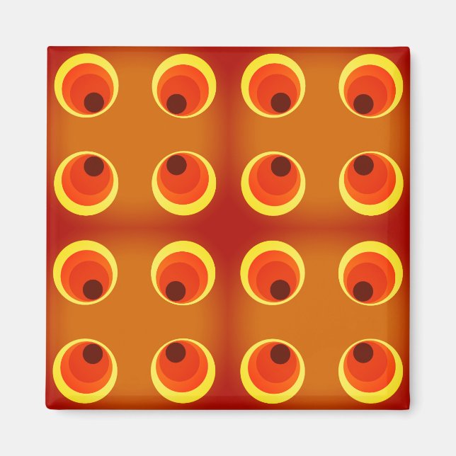 Retroorange, rot 1970 magnet (Vorne)