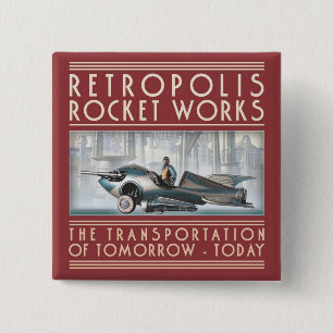 Retropolis Rocket bearbeitet quadratischen Knopf Button