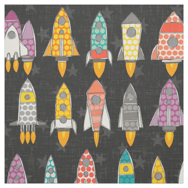 Retroraketen Graphit Stoff (Muster)
