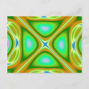 Retrorange Postkarte