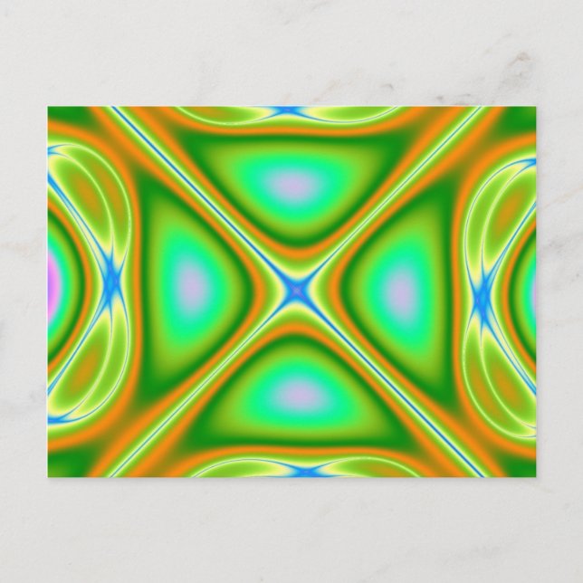 Retrorange Postkarte (Vorderseite)