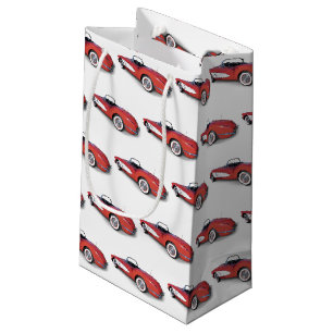 Retrorot und weiß 1960 Korvette Kleine Geschenktüte
