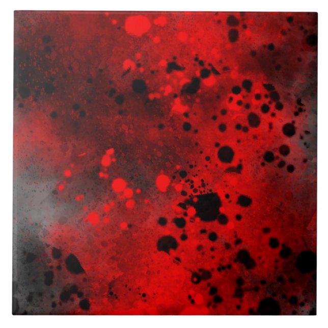 Retrorote Farbe Spritzer-Effekt Fliese (Vorderseite)