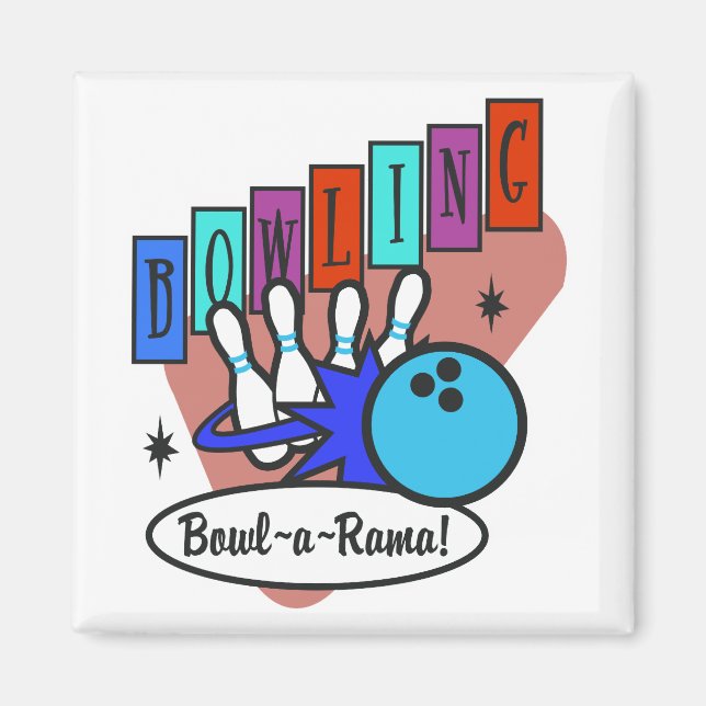 Retroschüssel-a-rama-Zeichen Magnet (Vorne)
