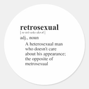 RETROSEXUELL RUNDER AUFKLEBER