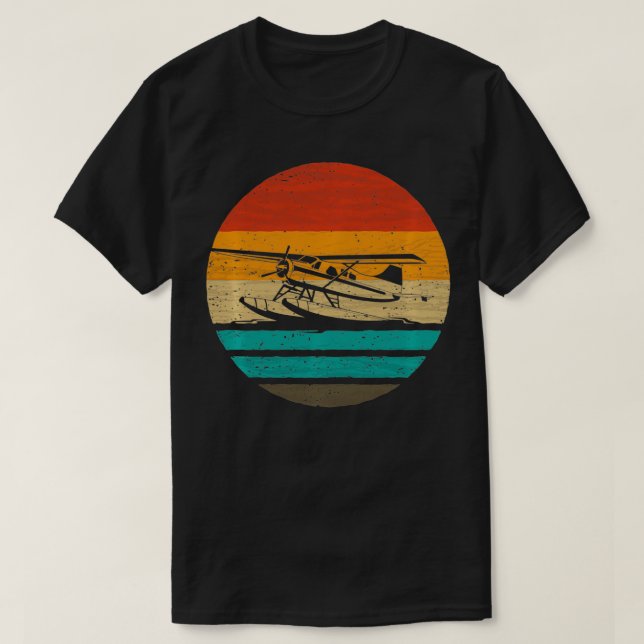Retrostil des Flugzeugs Vintag T-Shirt (Design vorne)