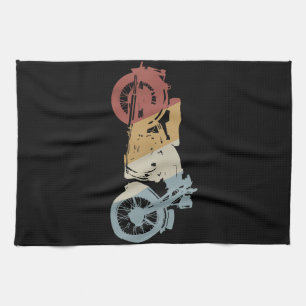 Retrostil für Motorräder Vintag Geschirrtuch