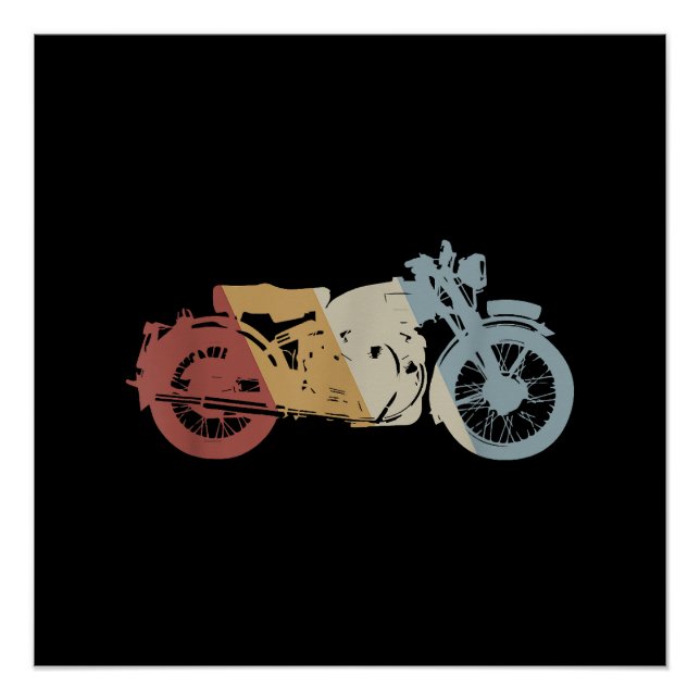 Retrostil für Motorräder Vintag Poster (Vorderseite)