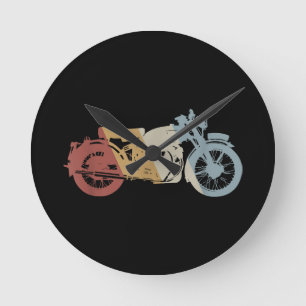 Retrostil für Motorräder Vintag Runde Wanduhr