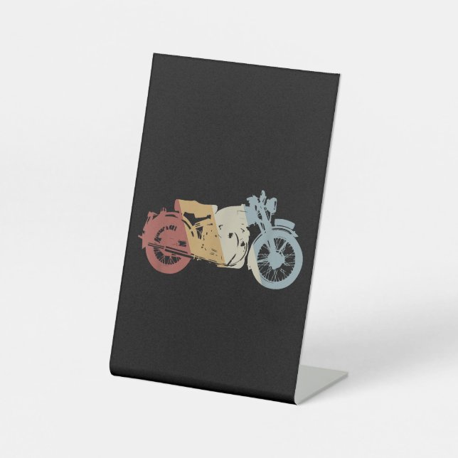 Retrostil für Motorräder Vintag Sockelschild (Vorderseite)