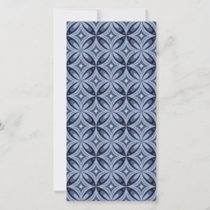 Retrostil mit blauem geometrischem Muster Save The Date