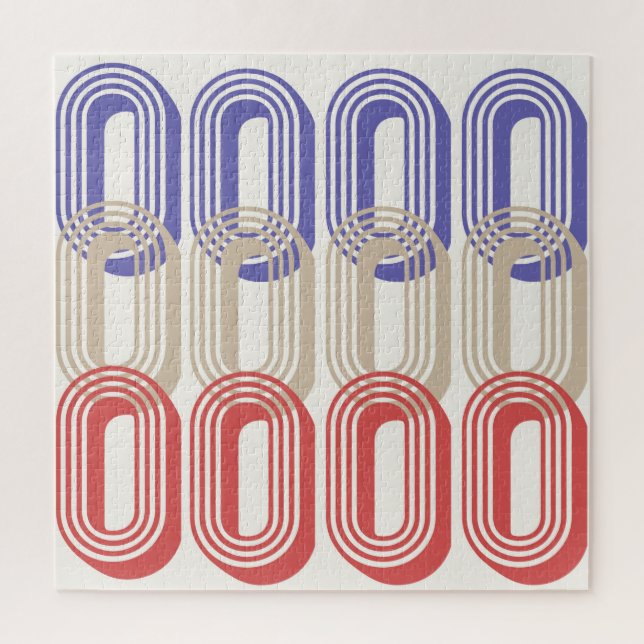 Retrostil-Muster im Mittelalter Print Puzzle (Vertikal)