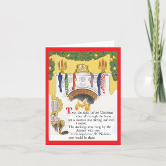 Retrostil "Night Before Christmas" Karte