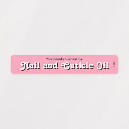 Retrostil, rosa, nagelnagelförmige Ölmarke Etiketten