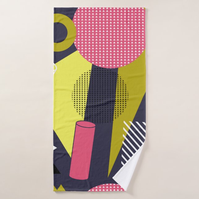 Retrostil Textur, Musterdesign. Kunst, abstrakt, Badehandtuch (Badehandtuch)