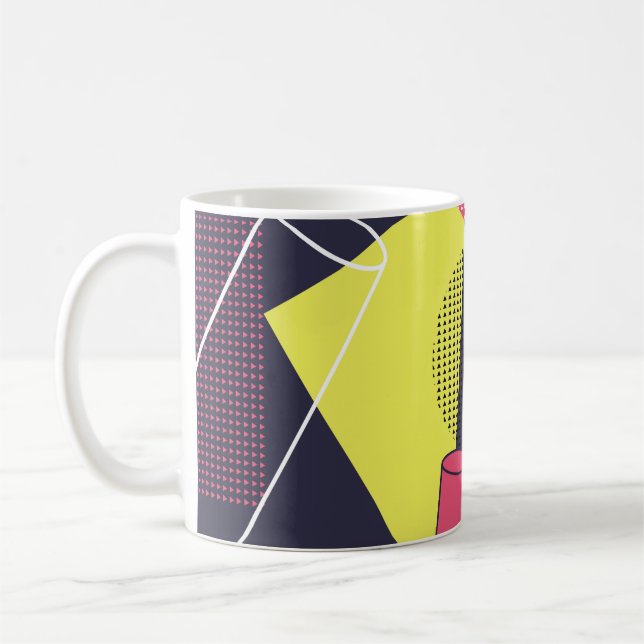 Retrostil Textur, Musterdesign. Kunst, abstrakt, Kaffeetasse (Links)