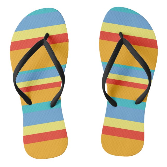 Retrostreifen Flip Flops (Fußbett)