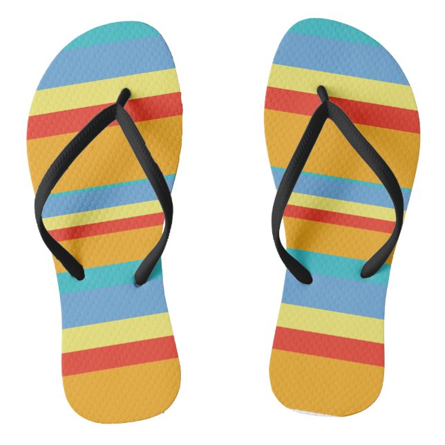 Retrostreifen Flip Flops (Fußbett)