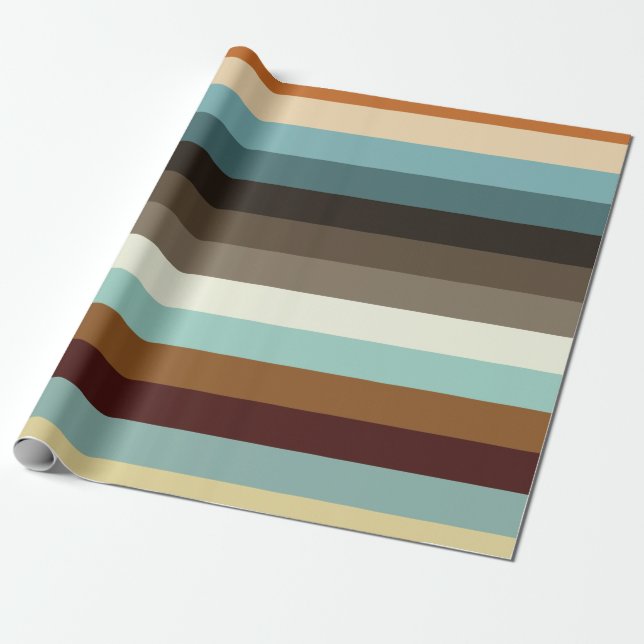 Retrostreifen Geschenkpapier (Ungerollt)