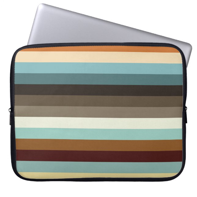 Retrostreifen Laptopschutzhülle (Vorderseite)