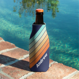 Retrostreifen mit Vintagem Stil mit Namen Flaschenkühler
