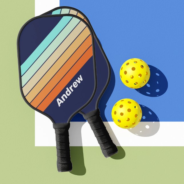 Retrostreifen mit Vintagem Stil mit Namen Pickleball Schläger (Von Creator hochgeladen)