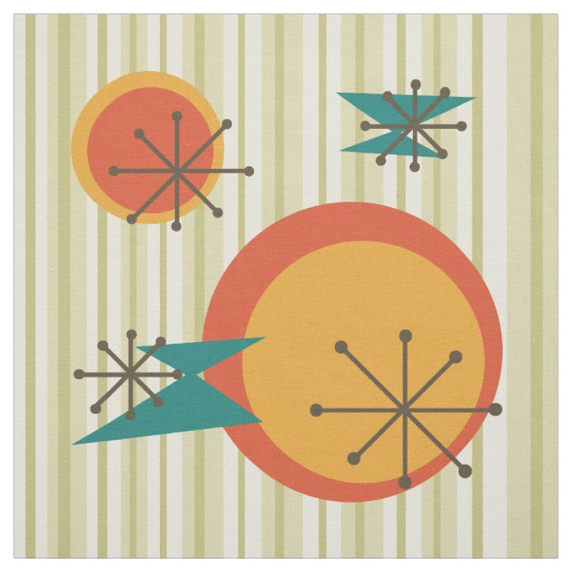 Retrostreifen und -formen stoff (Muster)