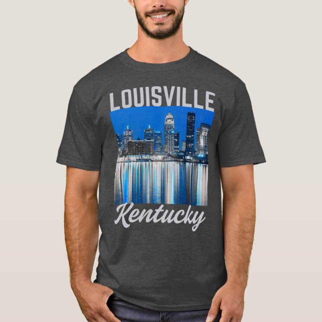 RetroStyle Louisville Kentucky Downtown Ohio River T-Shirt (Vorderseite)