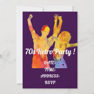 Retrotheater-Party der 70er Jahre Einladung