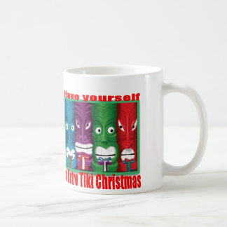 RetroTikiChristmasHeads-ClassicWhiteMug 11oz Kaffeetasse