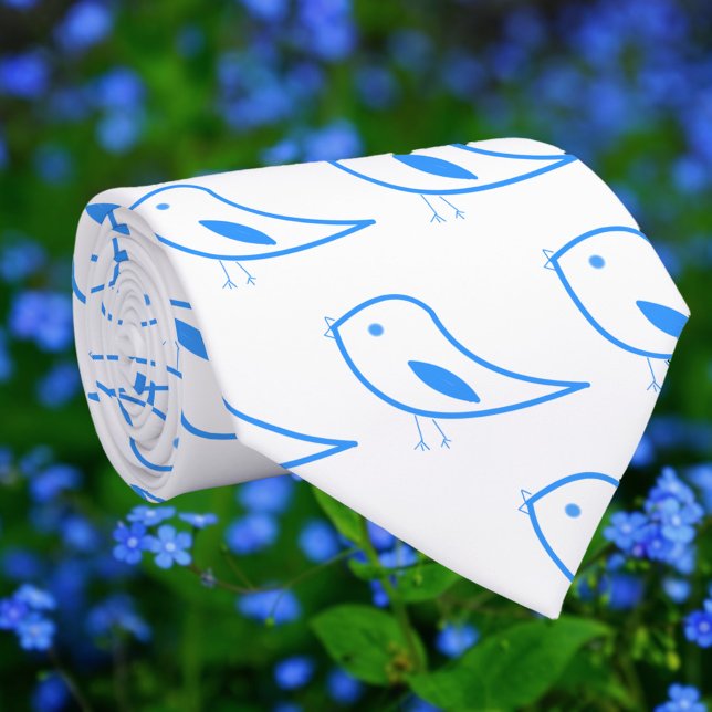 Retrovögel in weiß krawatte (Von Creator hochgeladen)