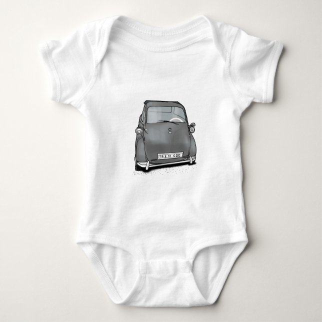 Retrowagen Baby Strampler (Vorderseite)