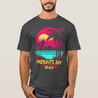 Retrowave Beach Freight Beach T-Shirt