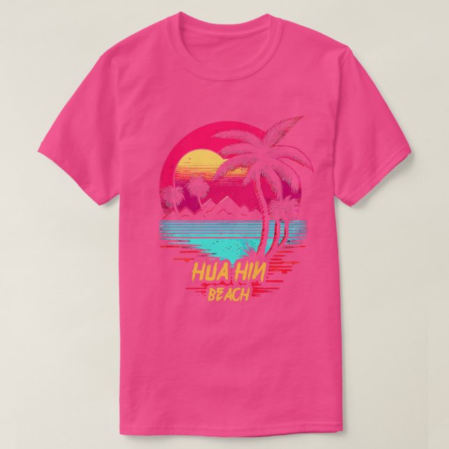 Retrowave Beach Hua Hin Beach T-Shirt (Design vorne)