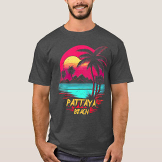 Retrowave Beach Pattaya Beach T-Shirt