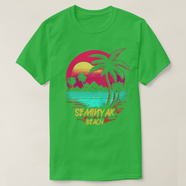 Retrowave Beach Seminyak Beach T-Shirt (Design vorne)