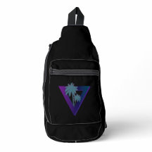 RETROWAVE-DREIECK-PALMEN-TASCHE