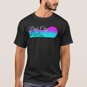 Retrowave Park City Utah Vaporwave Retro Graphic T-Shirt