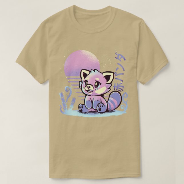 RetroWave Red Panda T-Shirt (Design vorne)