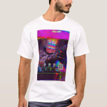 Retrowave-Shirt für tote Mall-Polizist