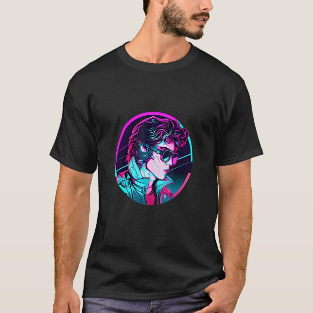 Retrowave Synthwave 80s Character For The Eighties T-Shirt (Vorderseite)