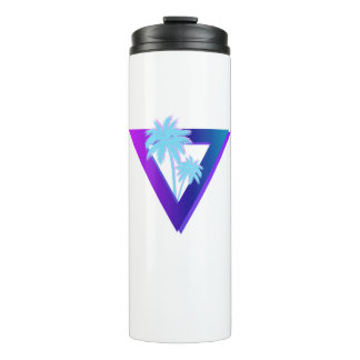 RETROWAVE SYNTHWAVE PALM BÄUME TRIANGLE TUMBLER THERMOSBECHER